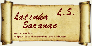 Latinka Šaranac vizit kartica